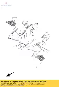 suzuki 6868514J10JWR bande, côté cowli - La partie au fond