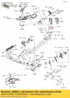 180910909, Kawasaki, body-comp-muffler zx636edf kawasaki  zx 600 636 2013 2014 2015 2016 2017 2018, Novo