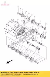 Ici, vous pouvez commander le engrenage, 1ère roue auprès de Yamaha , avec le numéro de pièce 1SCE72110000: