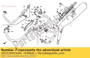 Honda 18373KPC640 banda, rr. ex. tubo - Lado inferior
