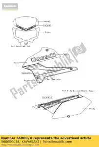 kawasaki 560690038 modèle, linceul, lh klx250saf - La partie au fond