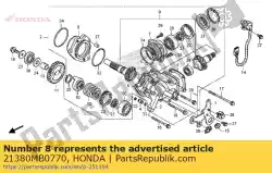 vulring, dwarsas (0,35) van Honda, met onderdeel nummer 21380MB0770, bestel je hier online: