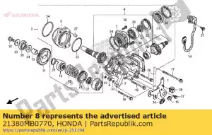 Honda 21380MB0770 vulring, dwarsas (0,35) - Onderkant