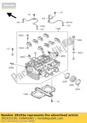 Qui puoi ordinare pipe-oil, oil, rh ex500-e4a da Kawasaki , con numero parte 391931039: