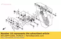 90126MY1000, Honda, ?ruba, ko?nierz, 10x45 honda xl transalp v xrv africa twin  nx dominator va fmx funmoto slr fx vigor xrv750 xl600v nx650 slr650 fx650 xl650v fmx650 xl700v xl700va 600 750 650 700 , Nowy