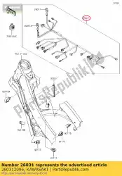 Aqui você pode pedir o arnês principal em Kawasaki , com o número da peça 260312096: