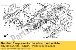 Here you can order the protector assy., l. Muffl from Honda, with part number 18210MCA780: