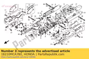 Honda 18210MCA780 protector assy., l. muffl - Bottom side