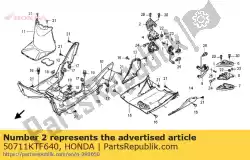 Aqui você pode pedir o borracha, r. Degrau da garupa em Honda , com o número da peça 50711KTF640: