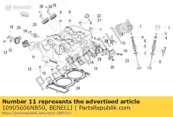 cilinderkop van Benelli, met onderdeel nummer 10905606NB50, bestel je hier online: