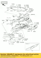 360400104660, Kawasaki, cover-tail, rechts, m.s. zwart kawasaki gtr  c e 1400gtr abs 1400 , Nieuw