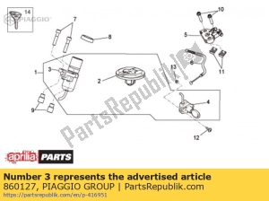 aprilia 860127 interruptor principal - bloqueo de dirección - Lado inferior