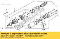 31203MT8008, Honda, set di supporti, pennello honda gl 1500 1800 1990 1991 1992 1993 1994 1995 1996 1997 1998 1999 2000 2001 2002 2003 2004 2005 2006, Nuovo