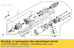 honda 31203MT8008 holder set, brush - Bottom side