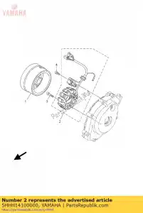 Yamaha 5HHH14100000 stator assy - La partie au fond