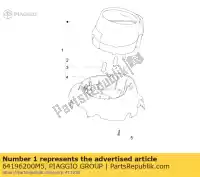 64196200M5, Piaggio Group, panel de instrumentos miles con tapa vespa lxv 150 2011, Nuevo