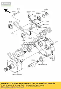 kawasaki 120460008 tandwiel vn2000-a1h - Onderkant