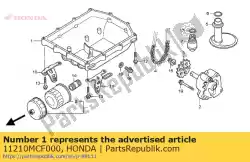 pan, olie van Honda, met onderdeel nummer 11210MCF000, bestel je hier online:
