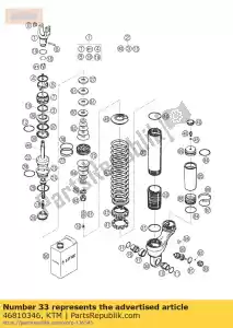 ktm 46810346 threaded bush l=60 black - Bottom side