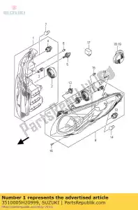 suzuki 3510005H20999 gruppo lampada anteriore - Il fondo