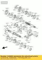 13262S036, Kawasaki, marcia, ingresso 5th, 23t lv1000-a1h kawasaki klv 1000 2004 2005, Nuovo