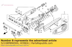 Honda 52108MBW000 bolt,r adj pivot - Bottom side