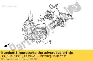 honda 33150KPP861 socket comp., headlight - Bottom side