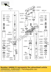 Here you can order the pipe-right fork outer vn900bcf from Kawasaki, with part number 440060083: