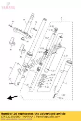 Aqui você pode pedir o tubo, externo (direito) em Yamaha , com o número da peça 5JX231361000: