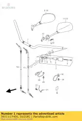 Aqui você pode pedir o guidão em Suzuki , com o número da peça 5611117H00:
