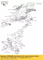 350230399, Kawasaki, fender-rear kawasaki ninja h2r  p h2 n 1000 , New