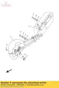 yamaha 90387105L000 collar(34x) - Bottom side