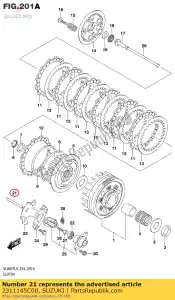 suzuki 2311145C00 empuje de embrague de barra - Lado inferior