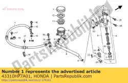 slang comp, rr brk van Honda, met onderdeel nummer 43310HP7A01, bestel je hier online: