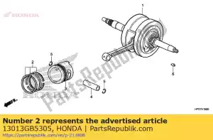 Honda 13013GB5305 conjunto de anéis, pistão (0,50) ( - Lado inferior