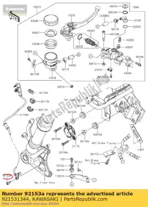 kawasaki 921531344 bolt,socket,6x16 klx250s9f - Bottom side