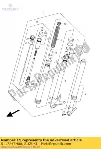 Suzuki 5117247H00 collare, molla - Il fondo