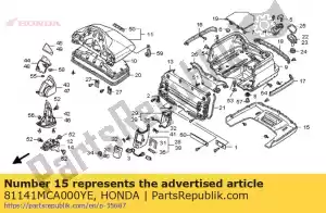 Honda 81141MCA000YE coperchio, baule inferiore * b205m - Il fondo