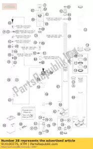 ktm 91410027S veer 4,4 n / mm set d = 5,1 mm - Onderkant