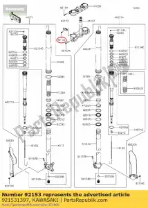 Kawasaki 921531397 boulon, à bride - La partie au fond