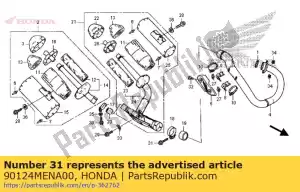 honda 90124MENA00 tornillo, 8x30 - Lado inferior