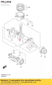 suzuki 1216132E00 connrod - Bottom side