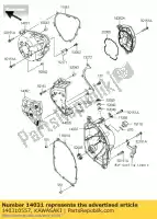 140310557, Kawasaki, generador de cubierta klz1000acf kawasaki klz 1000 2012 2013 2014, Nuevo