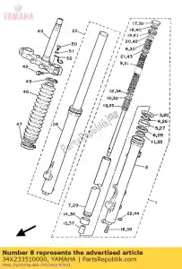 Yamaha 34X233510000 voorjaar - Onderkant