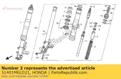 lente, fr. Vork van Honda, met onderdeel nummer 51401MELD21, bestel je hier online: