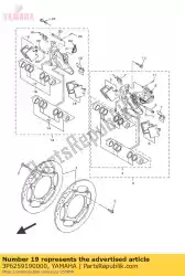 ondersteuning, pad van Yamaha, met onderdeel nummer 3P6259190000, bestel je hier online: