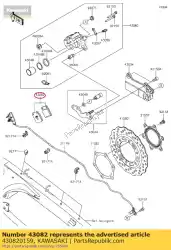 01 pad-assy-brake van Kawasaki, met onderdeel nummer 430820159, bestel je hier online: