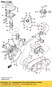 Suzuki 1139808H00 conducto, correa clg r - Lado inferior