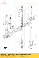 14B231021000, Yamaha, front fork assy (l.h) yamaha yzf r 1000 2009 2010 2011, New