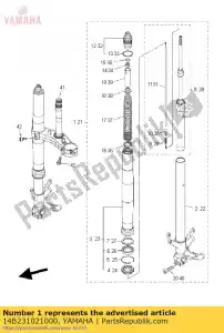 yamaha 14B231021000 conjunto do garfo dianteiro (l.h) - Lado inferior